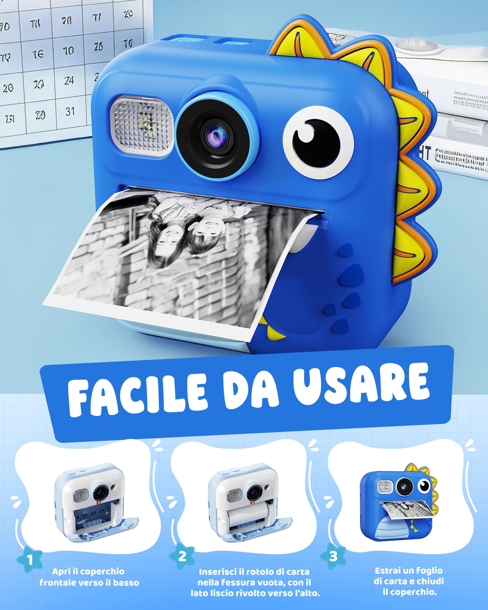 fotocamera istantanea-blu