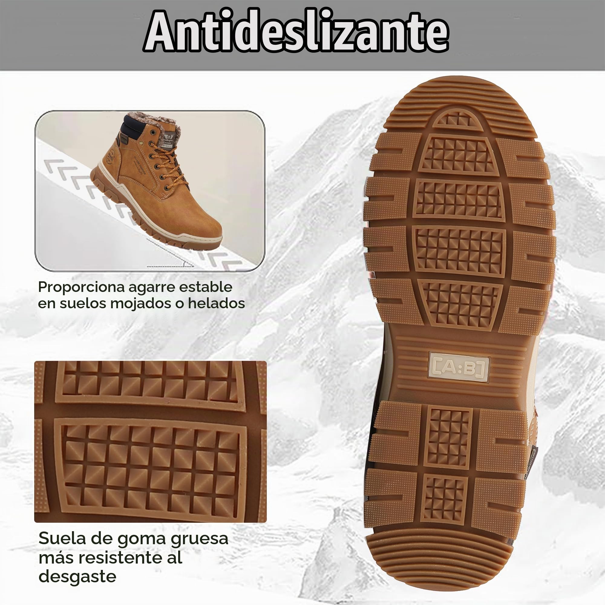 ARRIGO BELLO Botas Hombre Invierno Botines Zapato Nieve Clásico Forrado Piel Trekking Senderismo Talla 41-46