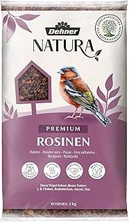 Dehner Natura Premium Wildvogelfutter, Rosinen Delikatesse, Futterrosinen, Ganzjahresfutter energiereich, hochwertiges Vogelfutter für Wildvögel, 2 kg product image