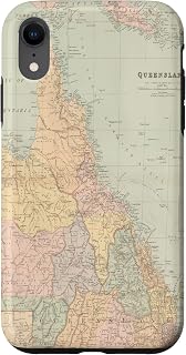 iPhone XR Queensland Australia Vintage Map (1896) Case
