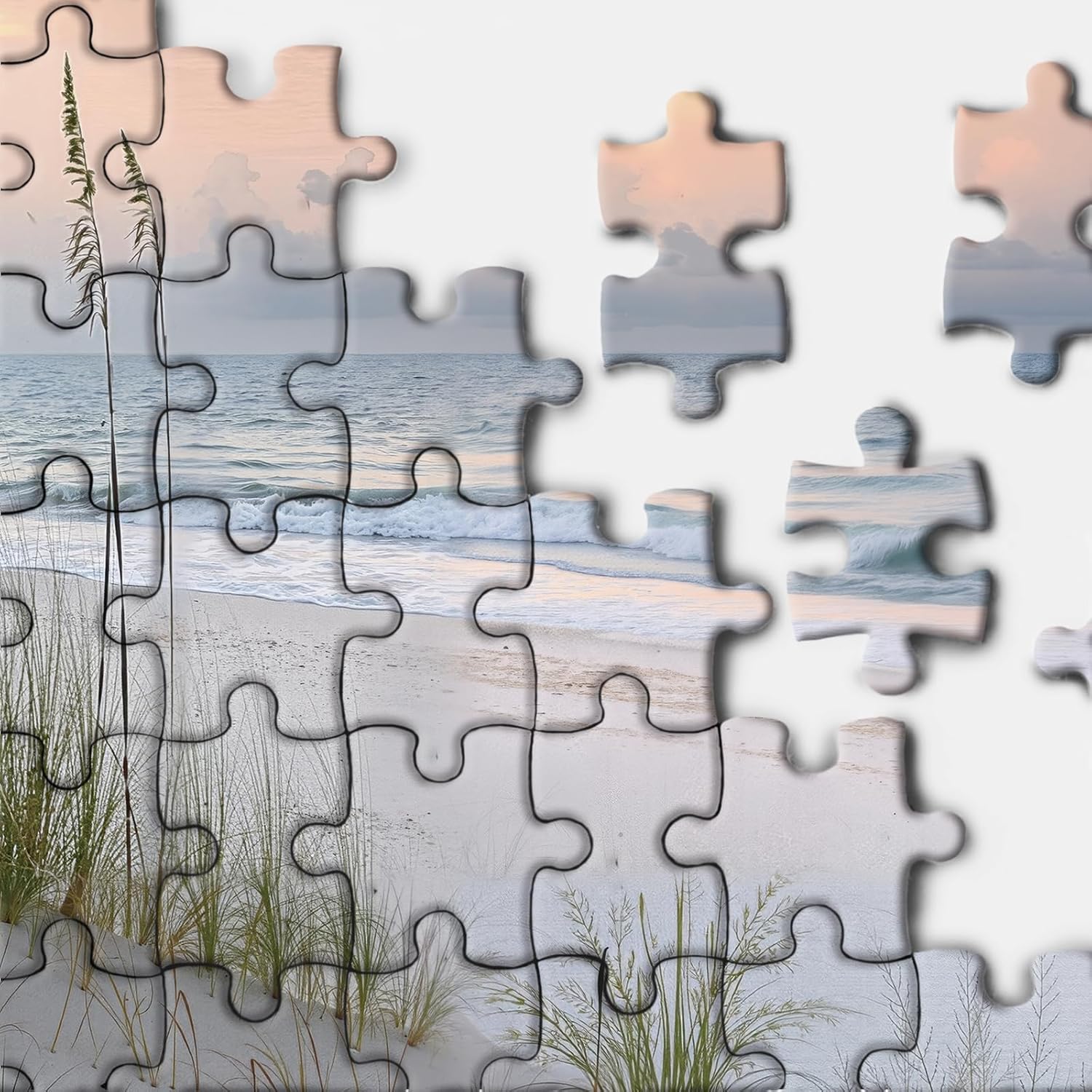 Beach Ocean Puzzle for Adults 1000 Piece, Summer Sunset Landscape Jigsaw Puzzle Nature, Hawaii Sea Challenging Puzzle as Home Decor