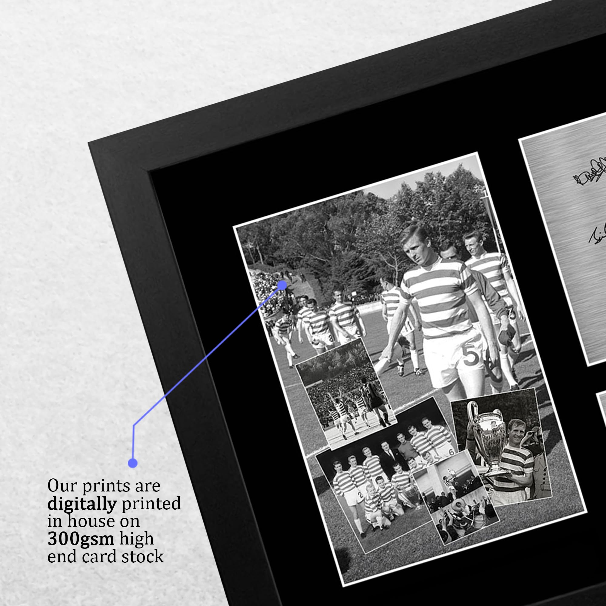 HWC Trading FR A4 The Lisbon Lions Celtic 1967 European Cup Winners Printed Memorabilia Signed Autograph Photograph Display for Football Fans and Supporters - A4 Framed - Image 4