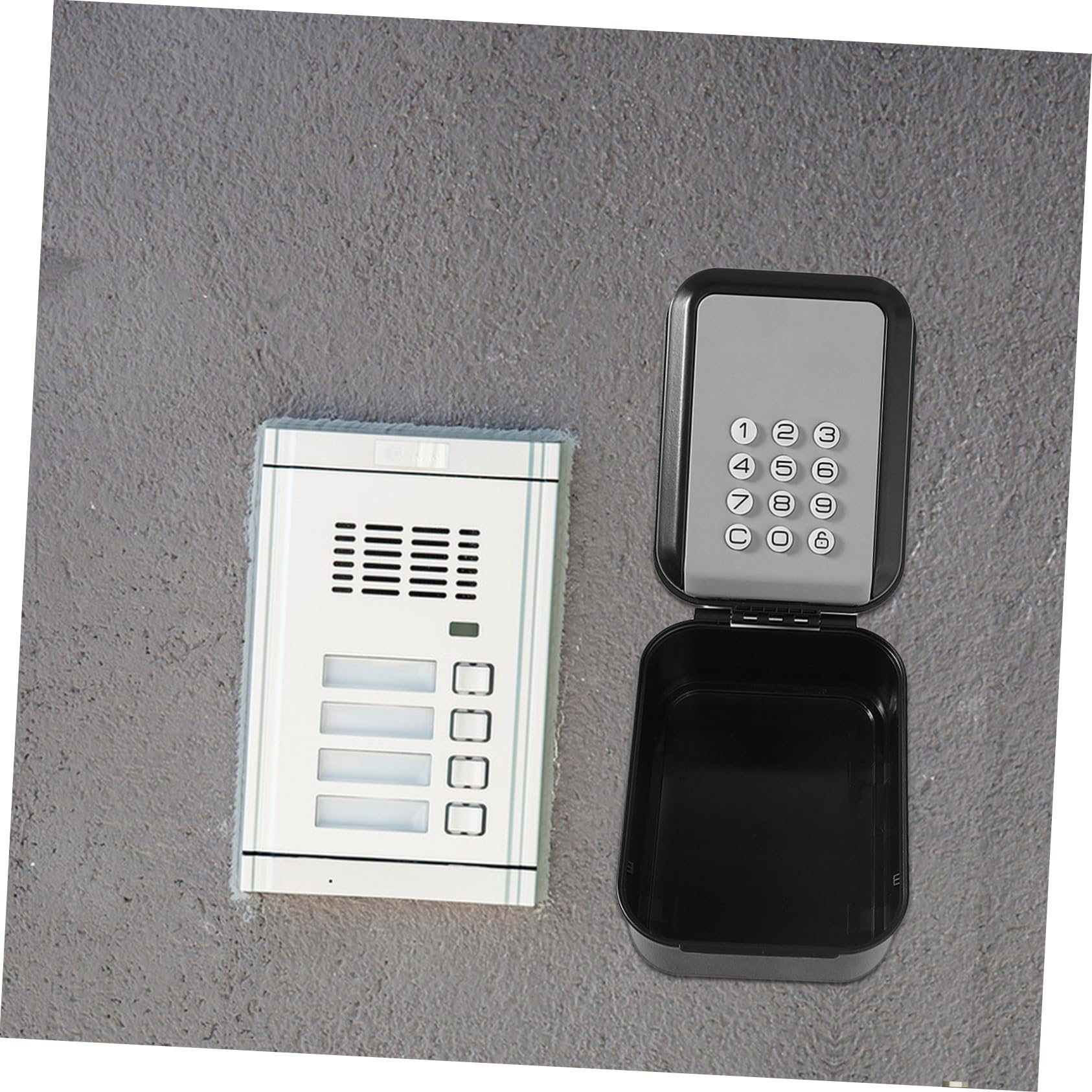 Boîte à Clés Murale Étanche avec Serrure à Code Antieffraction Boîte Sécurisée Intelligente pour Extérieur Accès à Distance Rangement Multiple pour Maison Bureaux et Locations