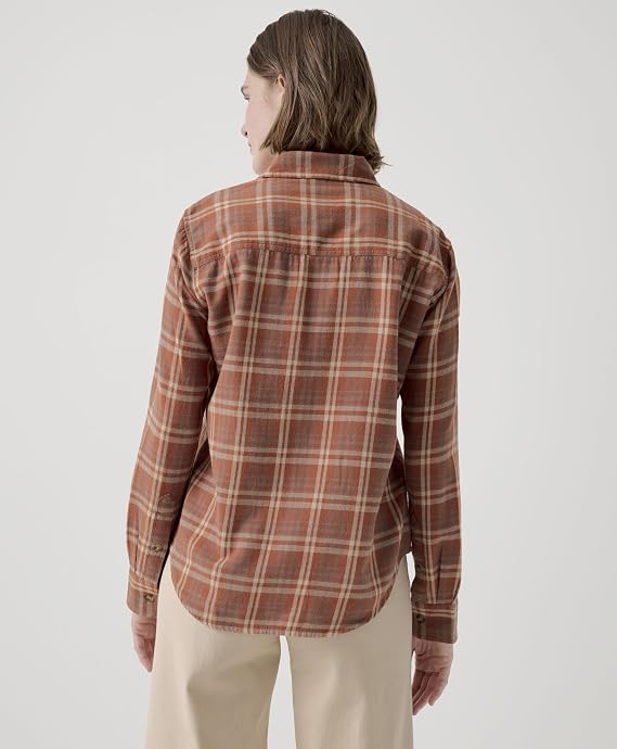 Pact Organic Cotton Women's Flannel Button-Up Shirt