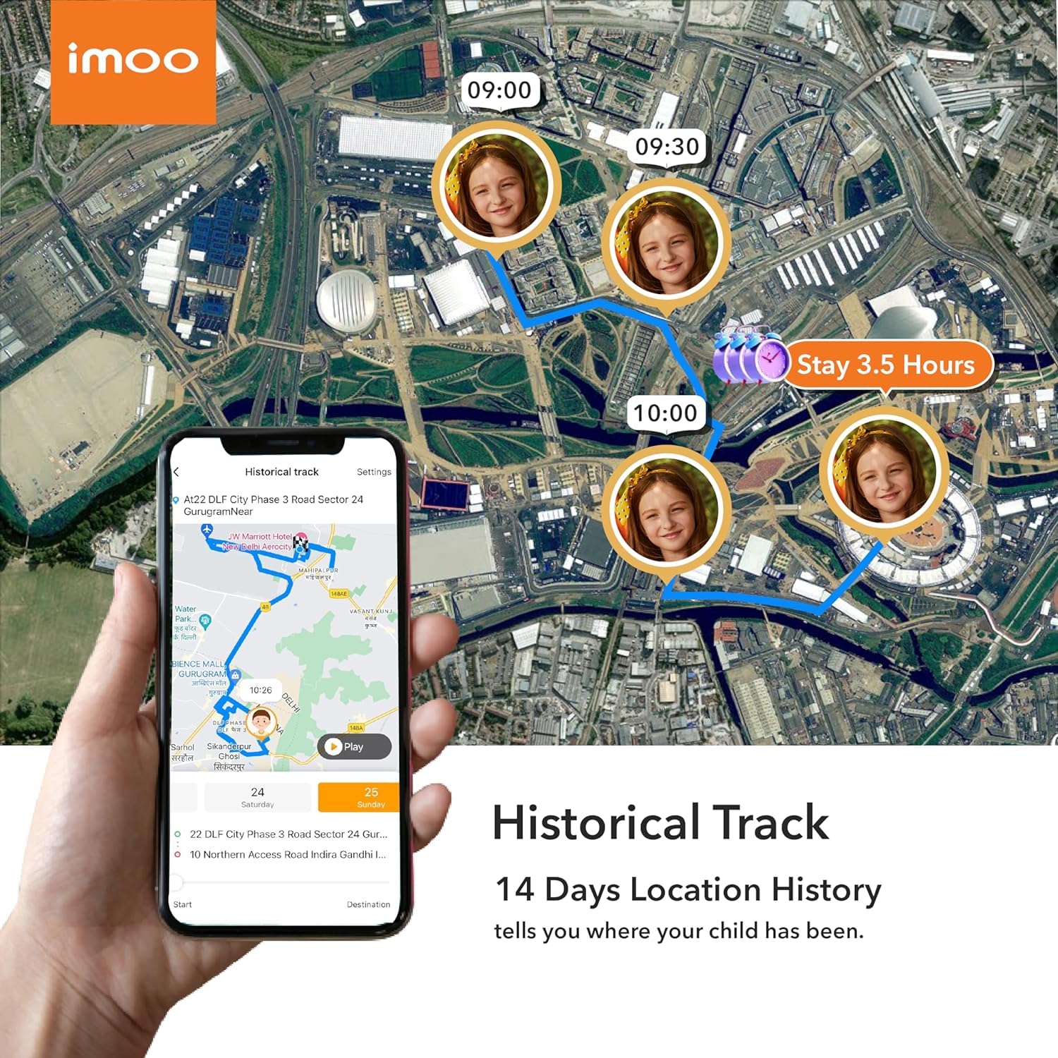 imoo Z7 Reloj Inteligente para Niños con Video Bidireccional, Llamada Telefónica, Localización GPS, Resistencia al Agua IPX8 (Azul)