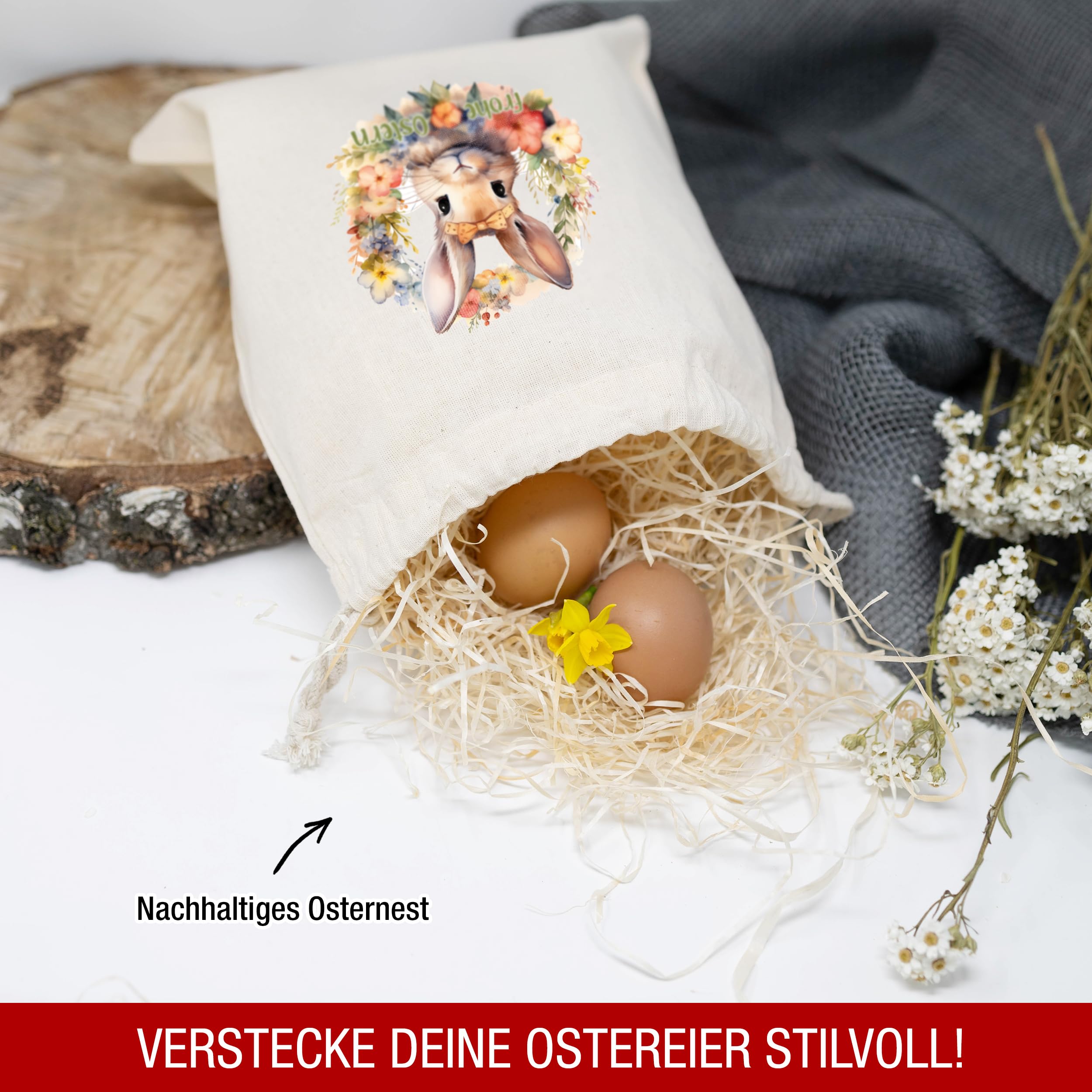 Confezione da 6 sacchetti pasquali con manici, borse regalo