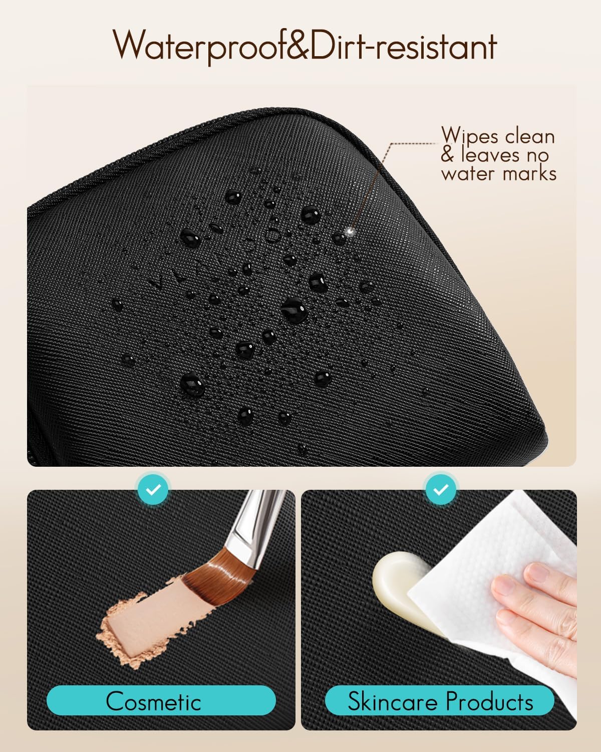 Vlando Mini Jewelry Travel Case,Jewelry Pouch Bags with Zipper, Velvet Jewelry Organizer Storage Bag for Bracelet Rings Earring Travel Essentials Gifts for Women Girl - Black - Image 5