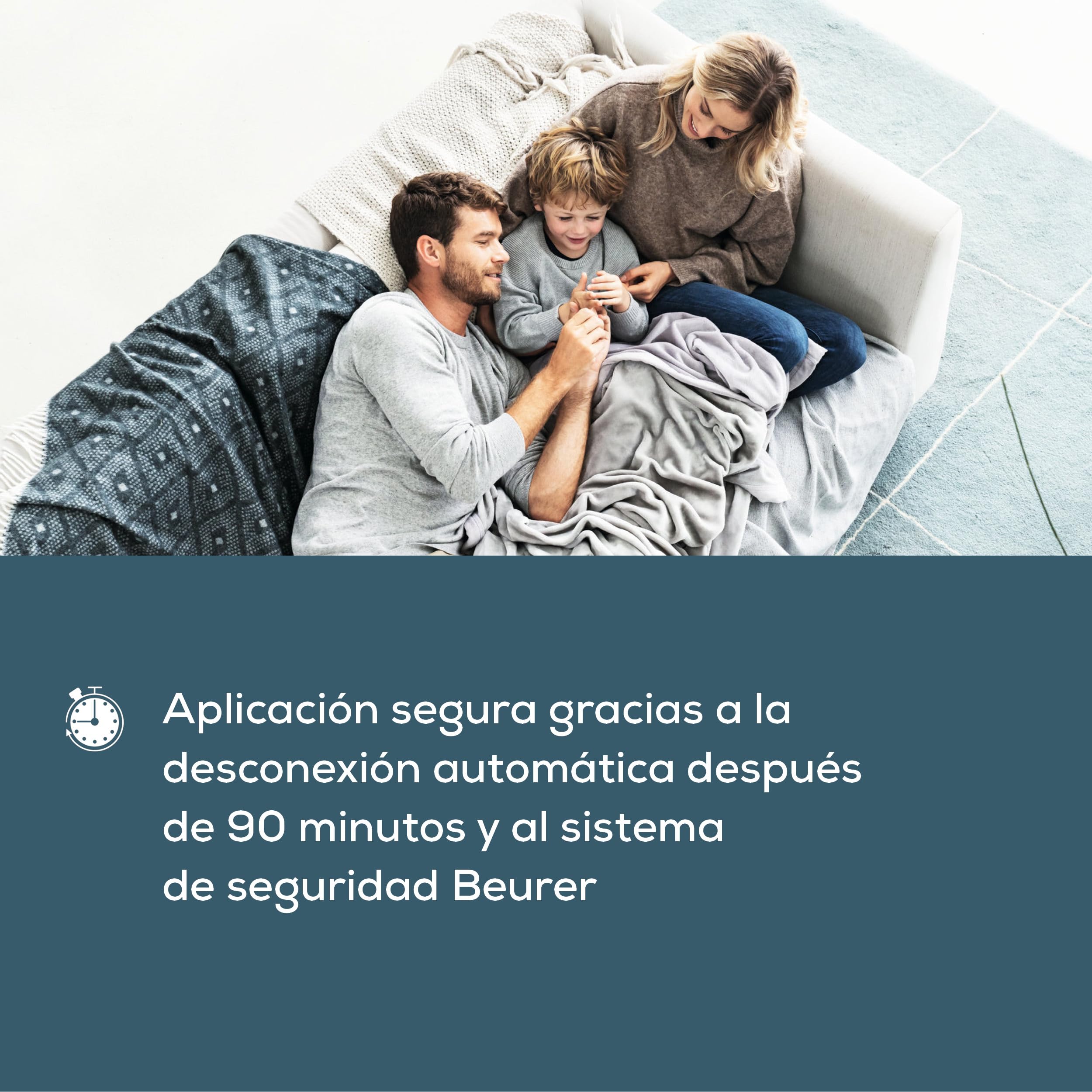 Beurer HK 43 almohadilla eléctrica, cojín térmico extra suave con apagado automático y 3 niveles de temperatura, con calentamiento rápido, lavable a máquina hasta 30 °C, blanco