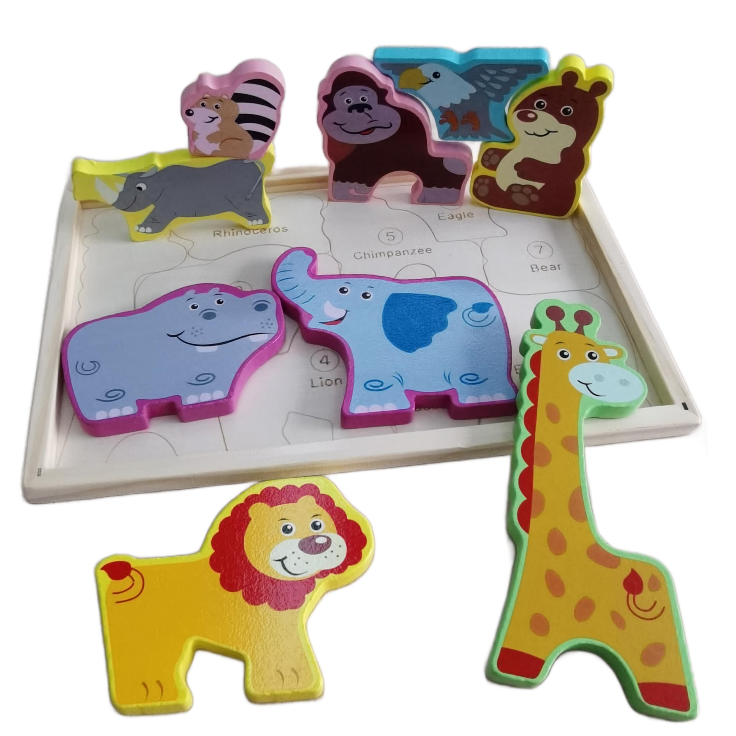 Wooden Toddler Puzzles,3 Pack Animal Wooden Jigsaw Puzzle for 1 2 3 Year Old Baby Boys or Girls,Toddlers Gift,Preschool Learning Educational Toys - Image 4
