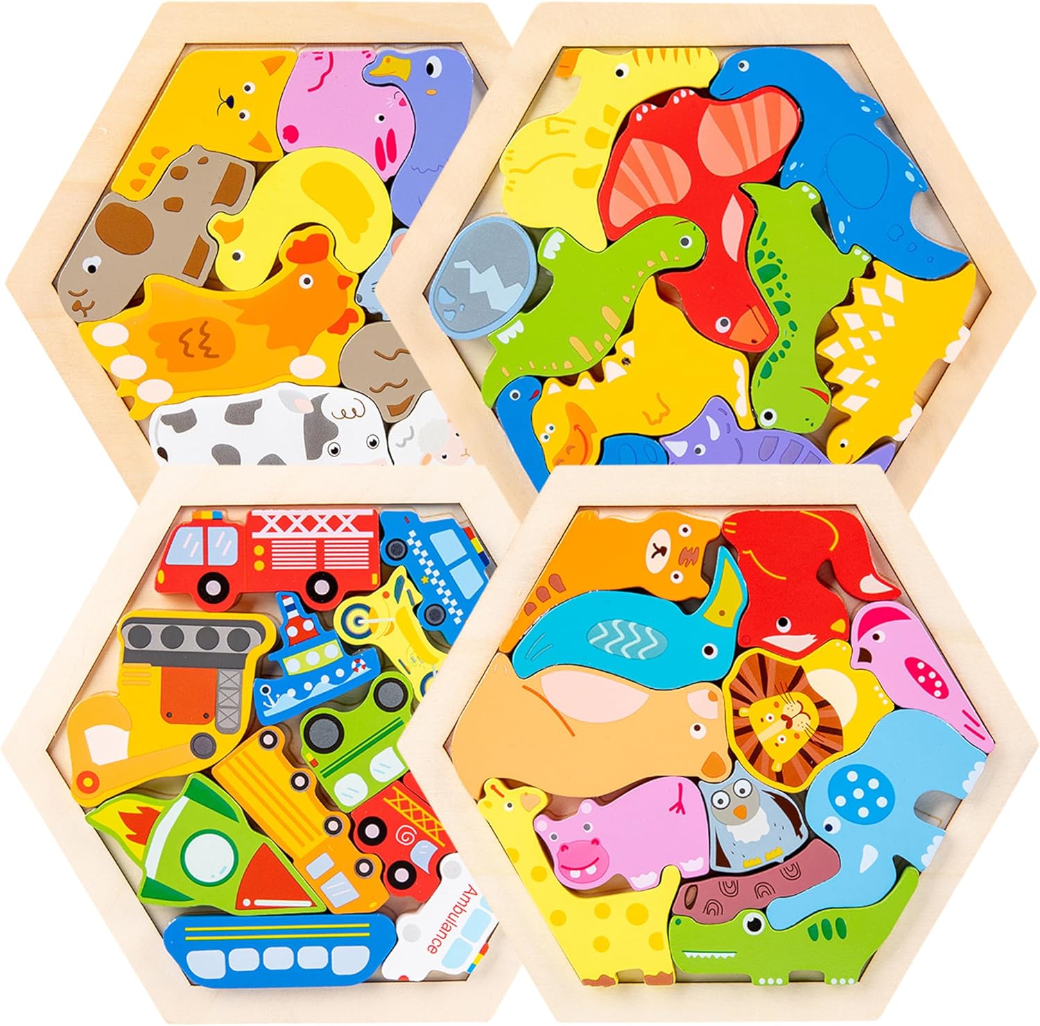 Shinse 木製パズル 型はめパズル 