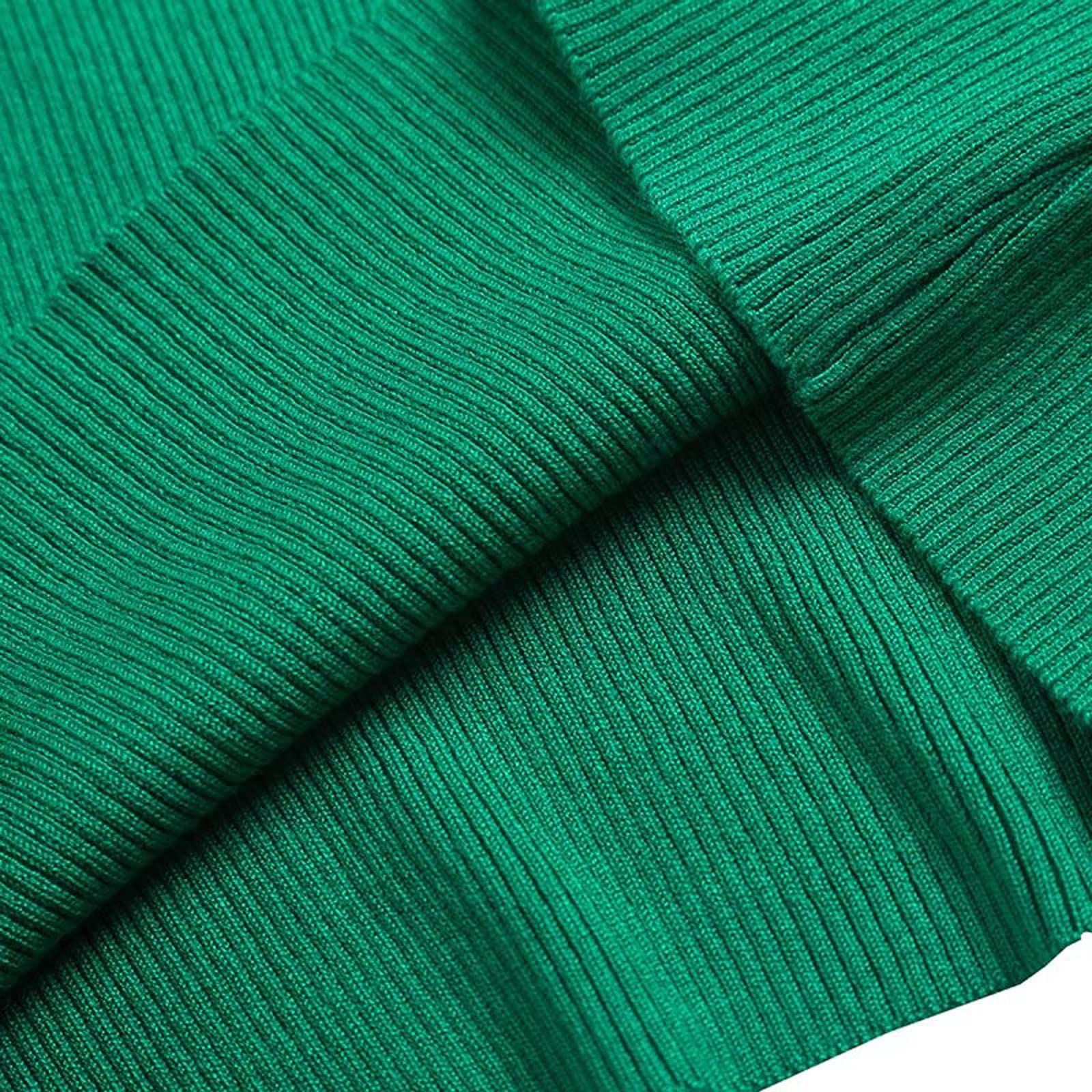 Damskie swetry damskie modne dopasowane przycięte zielone dzianinowe sweter vintage kwadratowy kołnierz długi rękaw damskie swetry eleganckie topy, Czarny, US-Size S