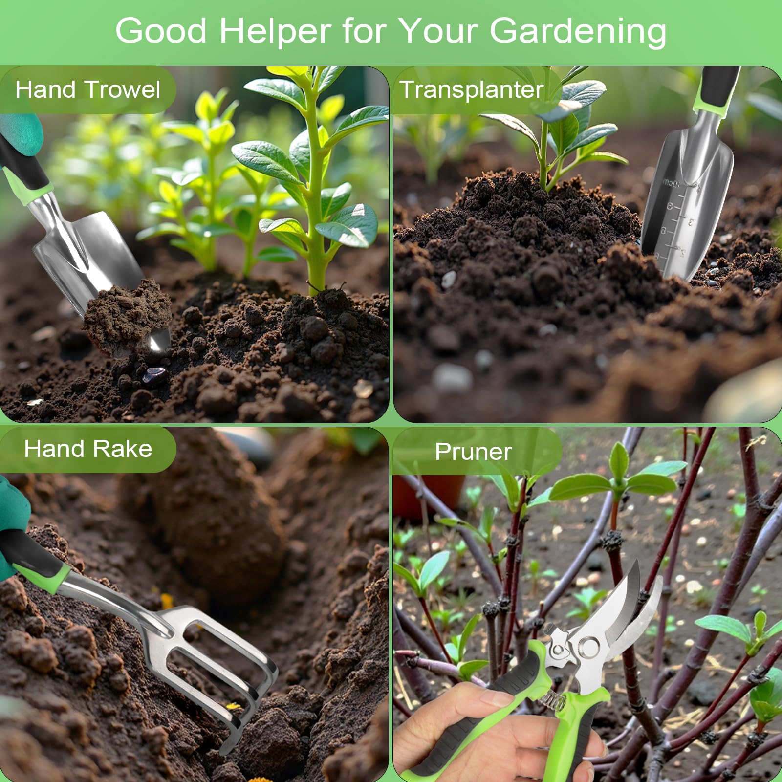 USHOP Juego de Herramientas de Jardinería,Juego de Herramientas de Mano de Jardín,Kit de Herramientas de Mano de Jardinería,Las Suculentas Herramienta,Mini Herramientas de Jardín para Trasplante