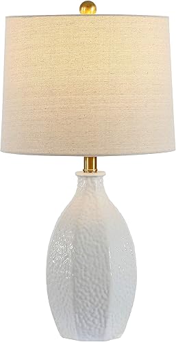 Miniatura 3 de SAFAVIEH Lighting Collection Barli - Lámpara de mesa moderna color crema de 25 pulgadas para dormitorio, sala de estar, oficina, escritorio, mesita