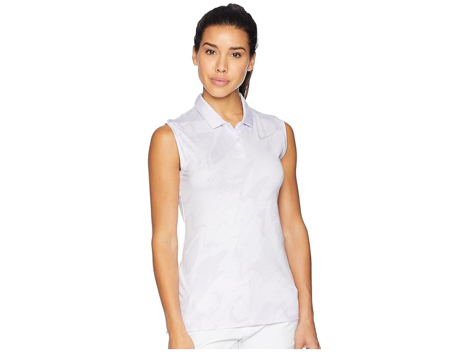 

Nike Golf Dry Polo Sleeve Sub Print (Barely Grape/Flat Silver) Women's Clothing