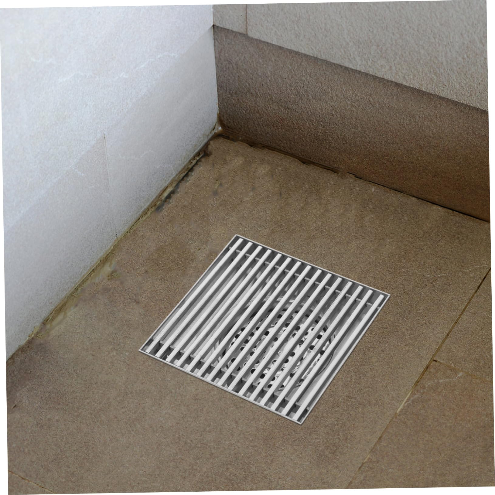 Homoyoyo Desagüe de Suelo de Acero Inoxidable para Exteriores Cubierta de Drenaje Cuadrada de Alta Resistencia para Garaje Entrada de Vehículos y Patio