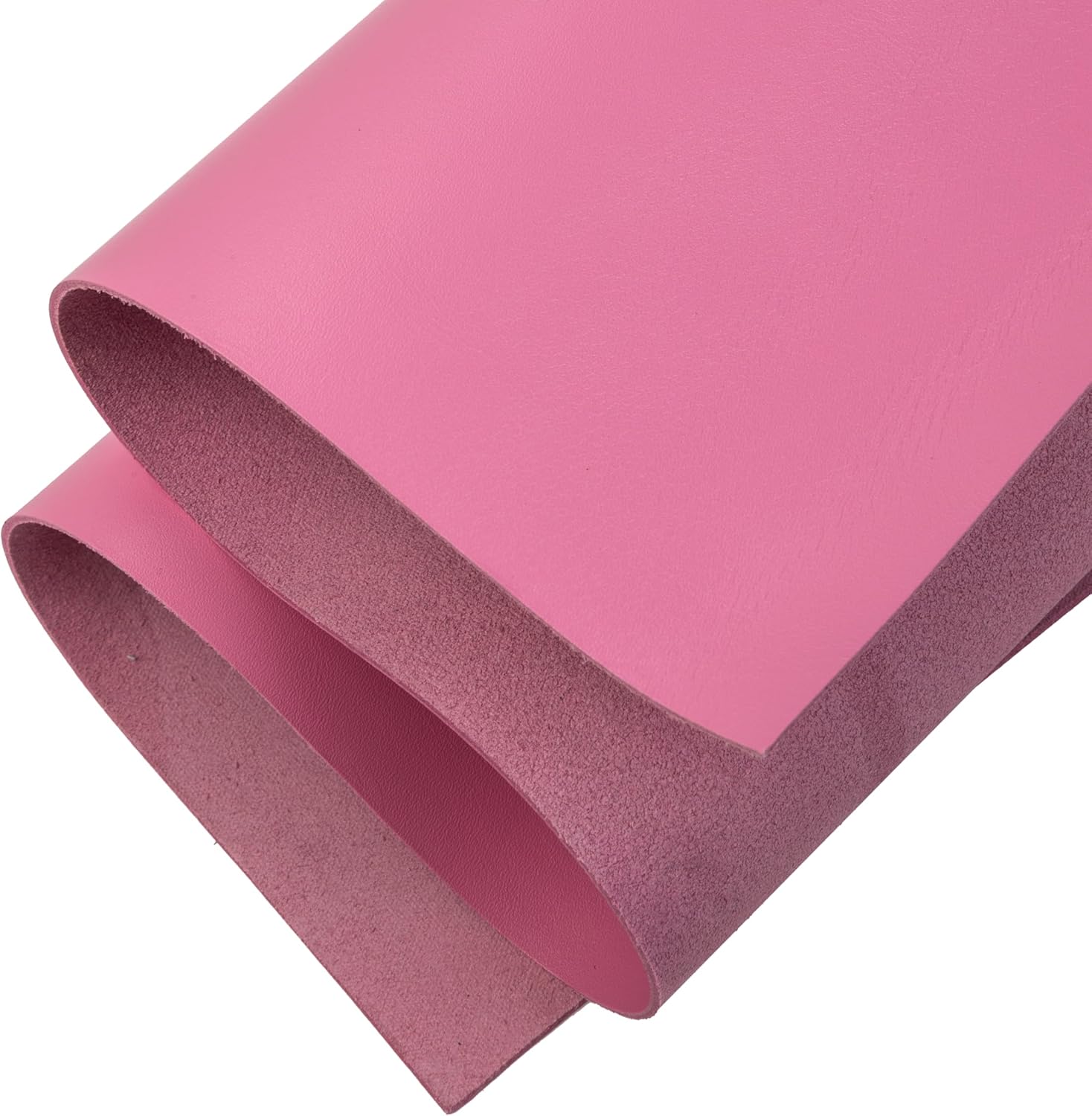 Shkira 12''X24'' Tooling Leather Square - 2.0MM Pink Sheets for Crafts - Leather Sheets for Crafts Tooling Sewing Hobby - Thick Cowhide Pieces - Fabric for Crafting
