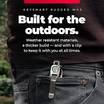 KeySmart Rugged Key Holder (Titanium) & MagConnect
