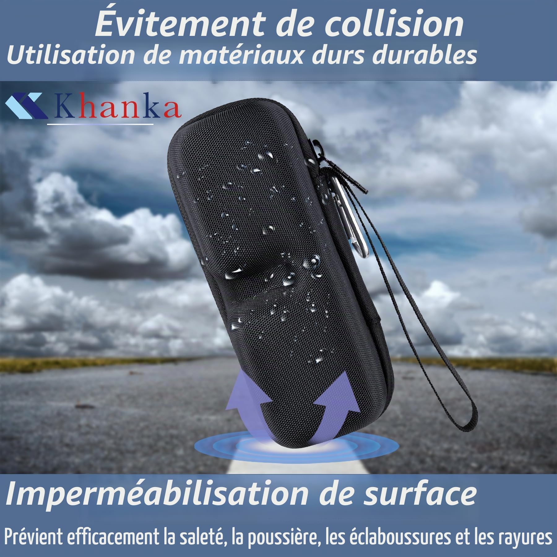 Khanka Étui Rigide pour XREAL One Pro/One/Air 2 Pro/Air 2/Air AR Glasses | Compatible avec XREAL One Pro/One/Air 2 Pro/Air 2/Air;Conception en EVA,Doublure en Velours,Étui uniquement