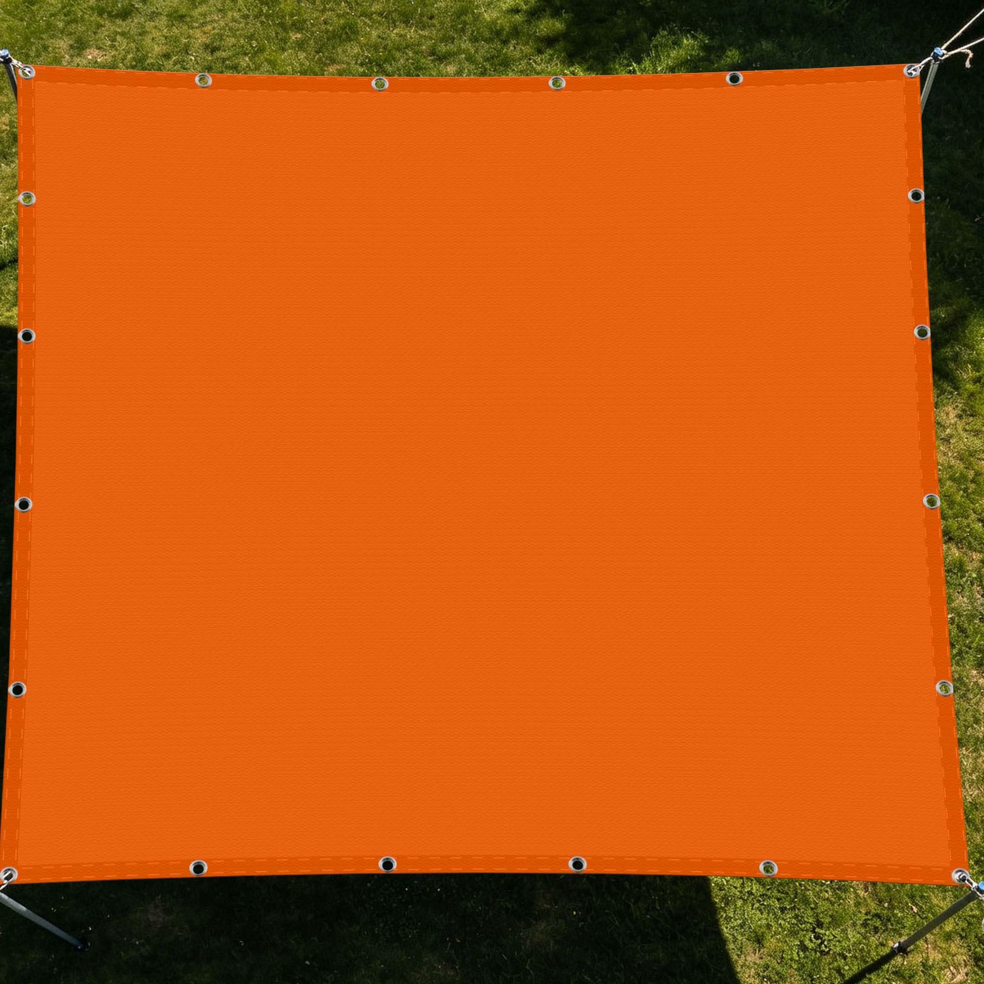 Voile d'ombrage 2.5 x 2.5 m store de patio extérieur orange