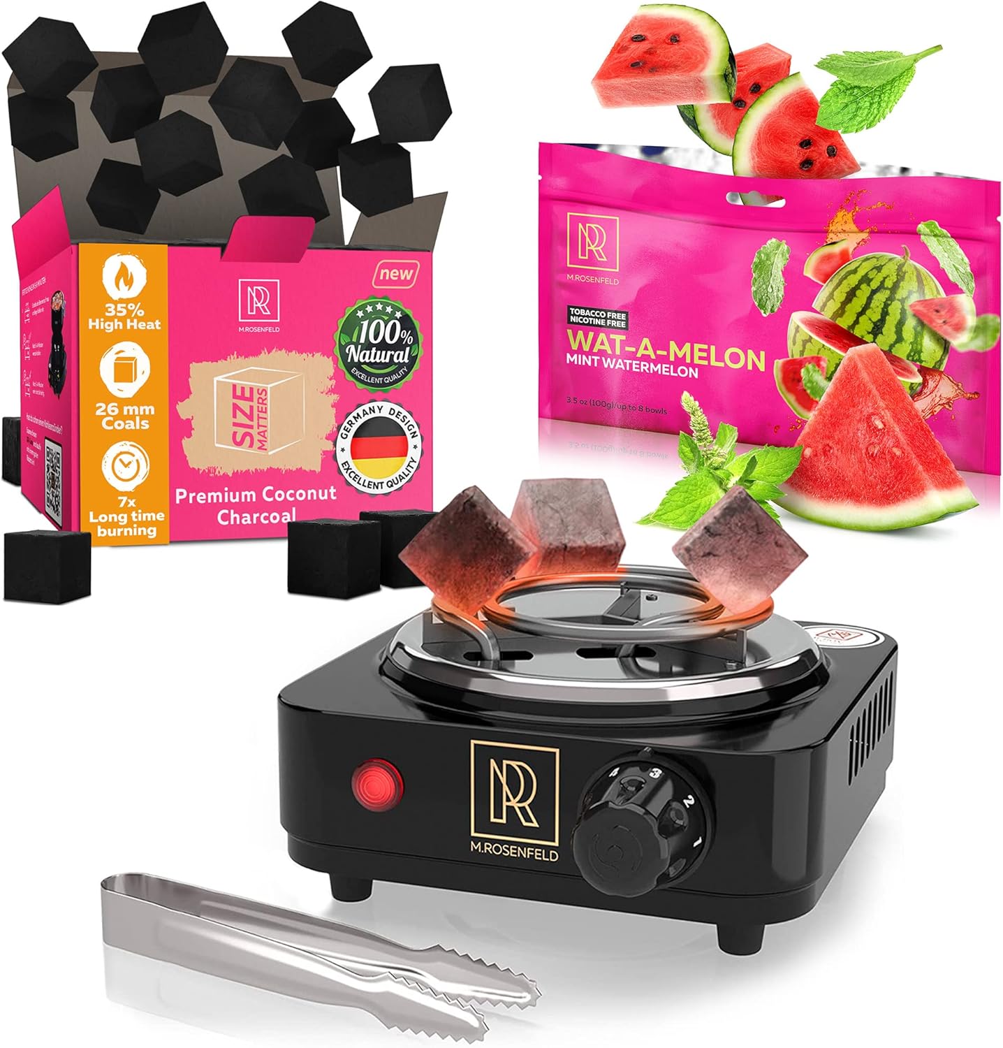 Coal Burner for Hookah Cubes 500W with Grid & New 26 mm