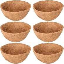 Legigo 6 Pack 14 Inch Hanging Basket Coco Liners استبدال ، 100٪ بطانات سلة من ألياف جوز الهند Coco المستديرة الطبيعية لتعلق زهور / خضروات