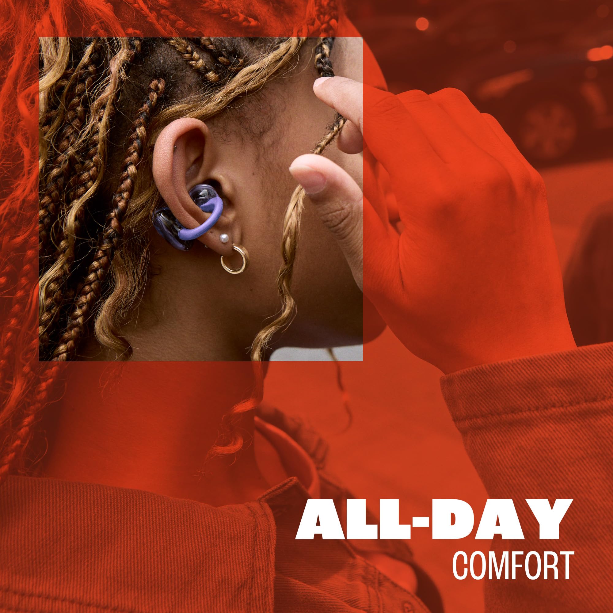 JBL Soundgear Clips Gerçek Kablosuz Açık Kulak Kulaklık, SonicArc Tasarım, 32 Saate Kadar Toplam Çalma Süresi, 4 Işın Oluşturan Mikrofon, IP54 Suya ve Toza Dayanıklı, JBL OpenSound Teknolojisi, Ghost
