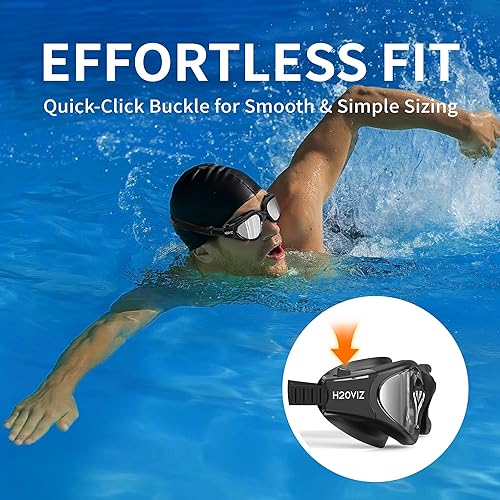 Miniatura 6 de Gafas de natación polarizadas, antivaho y protección UV400, antifugas, incluye tapones para los oídos Pro Swim Hombres Mujeres Adolescentes