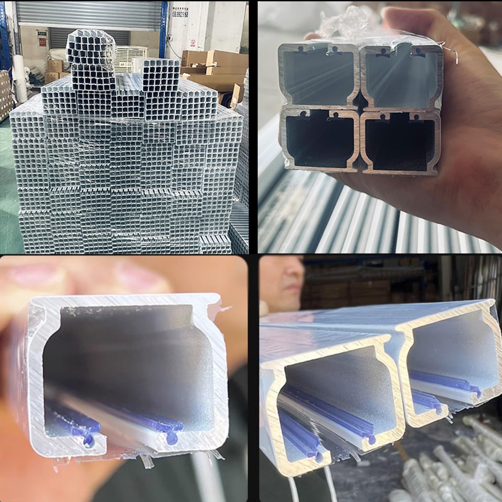 Aluminiowa szyna prosta z szybowcami do montażu na ścianie lub suficie i łatwa instalacja