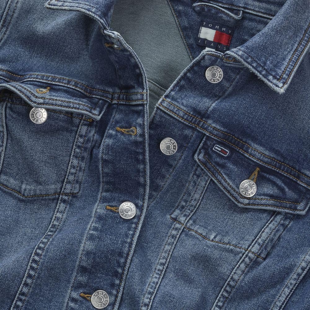 Tommy Jeans Donna Giacca in Jeans Vivianne Chiusura con Bottoni, Blu (Denim Medium), XL