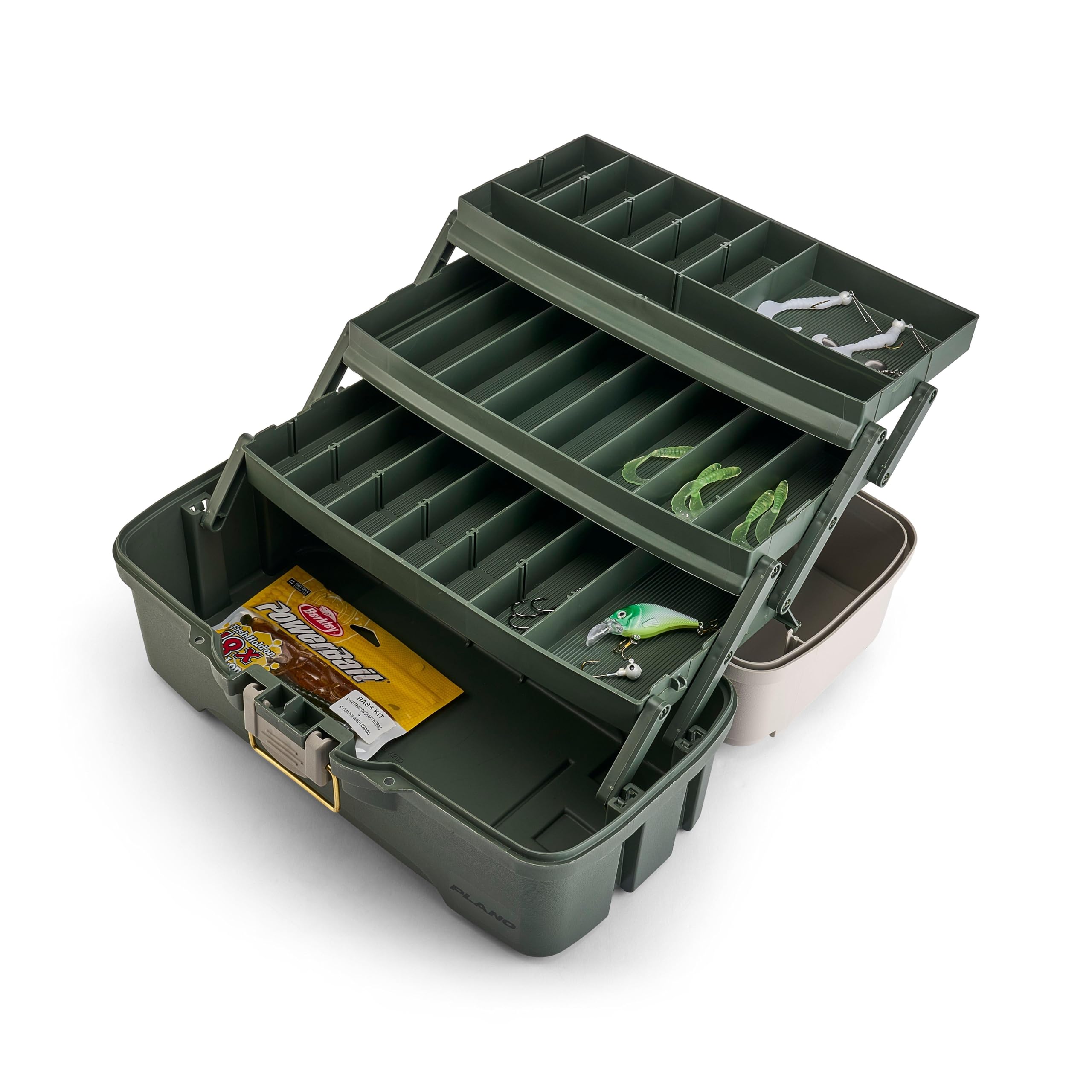 Amazon.com: Plano Three-Tray Tackle Box Bass Kit, Tan/Green, Rust