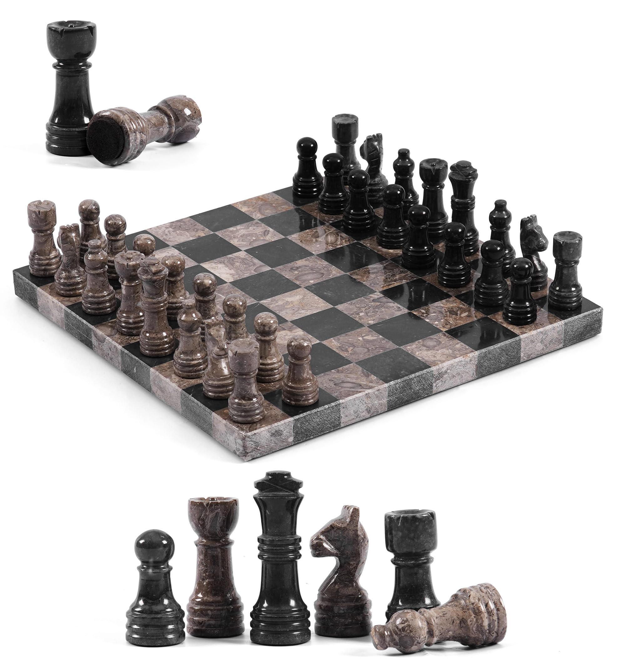 Juego de ajedrez de 10 pulgadas (oceánico y negro)