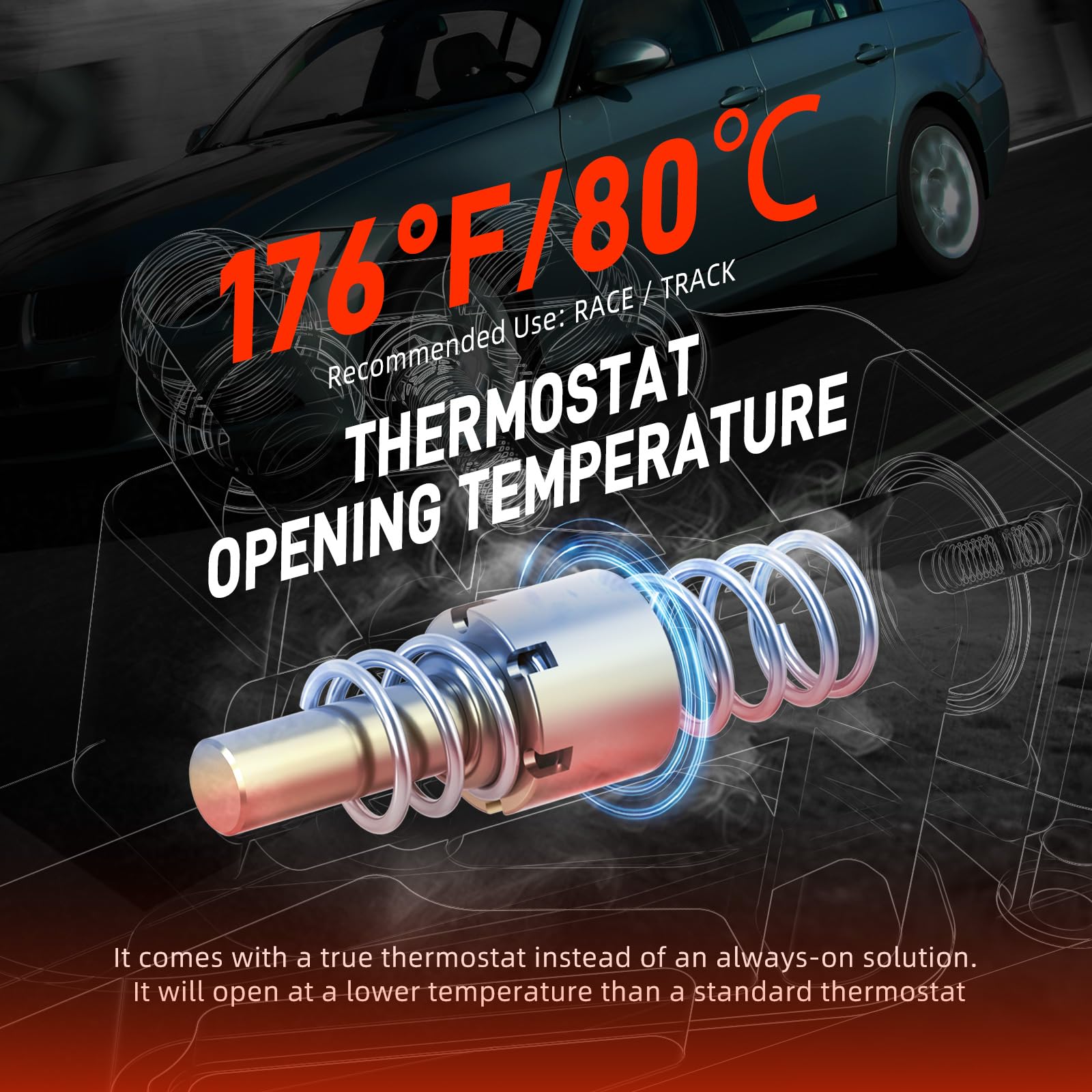 refrigerante Adaptador mejorado para la carcasa del termostato del enfriador de aceite compatible con BMW N54 N55 E90 E92 E93 E91 335i E82 E88 135i 1M X1 E84 35i