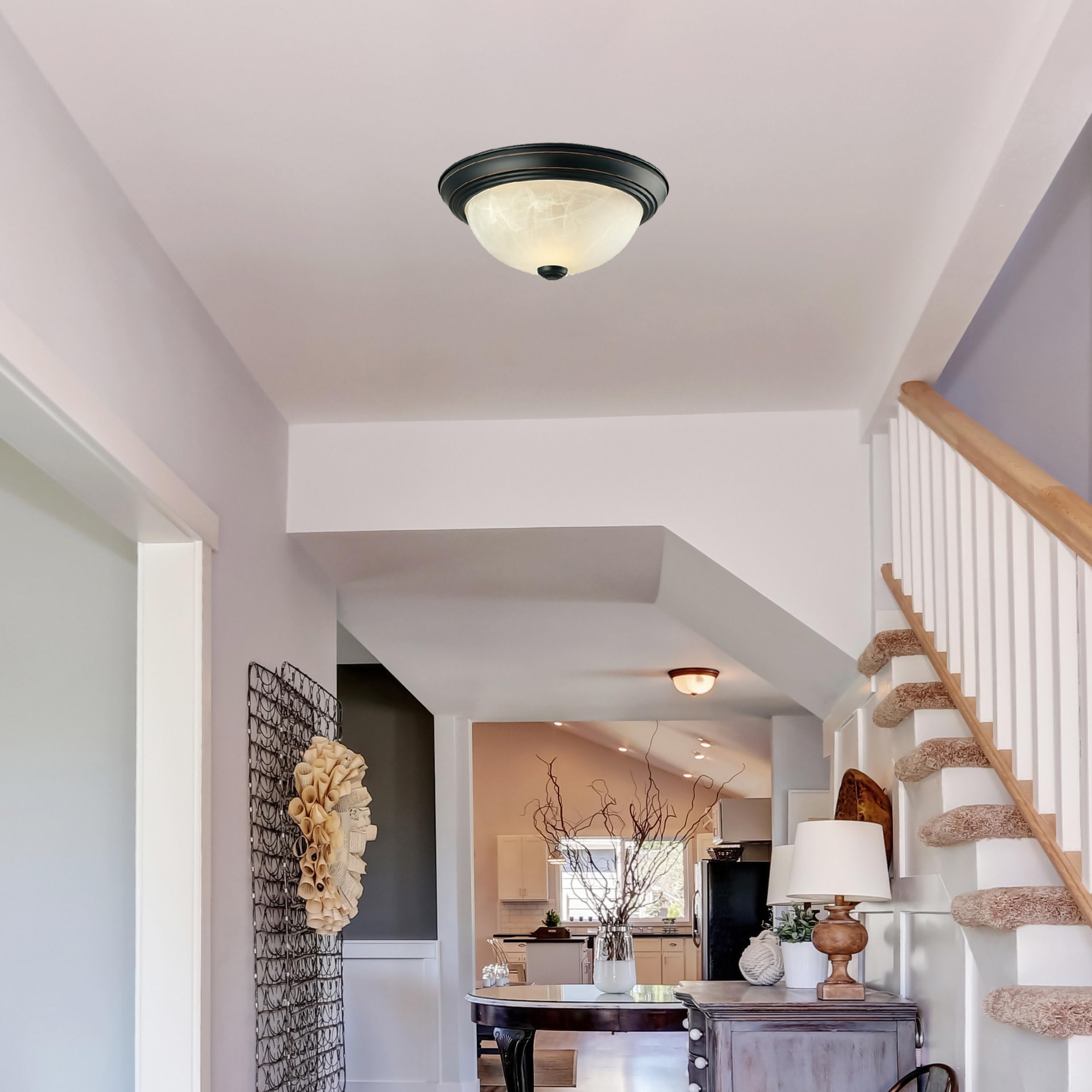 TLCLXY 48W Deckenlampe, LED Deckenleuchte 30*30cm,6000K Badezimmer Lampe für Badezimmer Balkon Flur Küche Wohnzimmer Schlafzimmer Kinderzimmer Büro,Deckenleuchte LED Kaltes weißes Licht Rund Leuchte