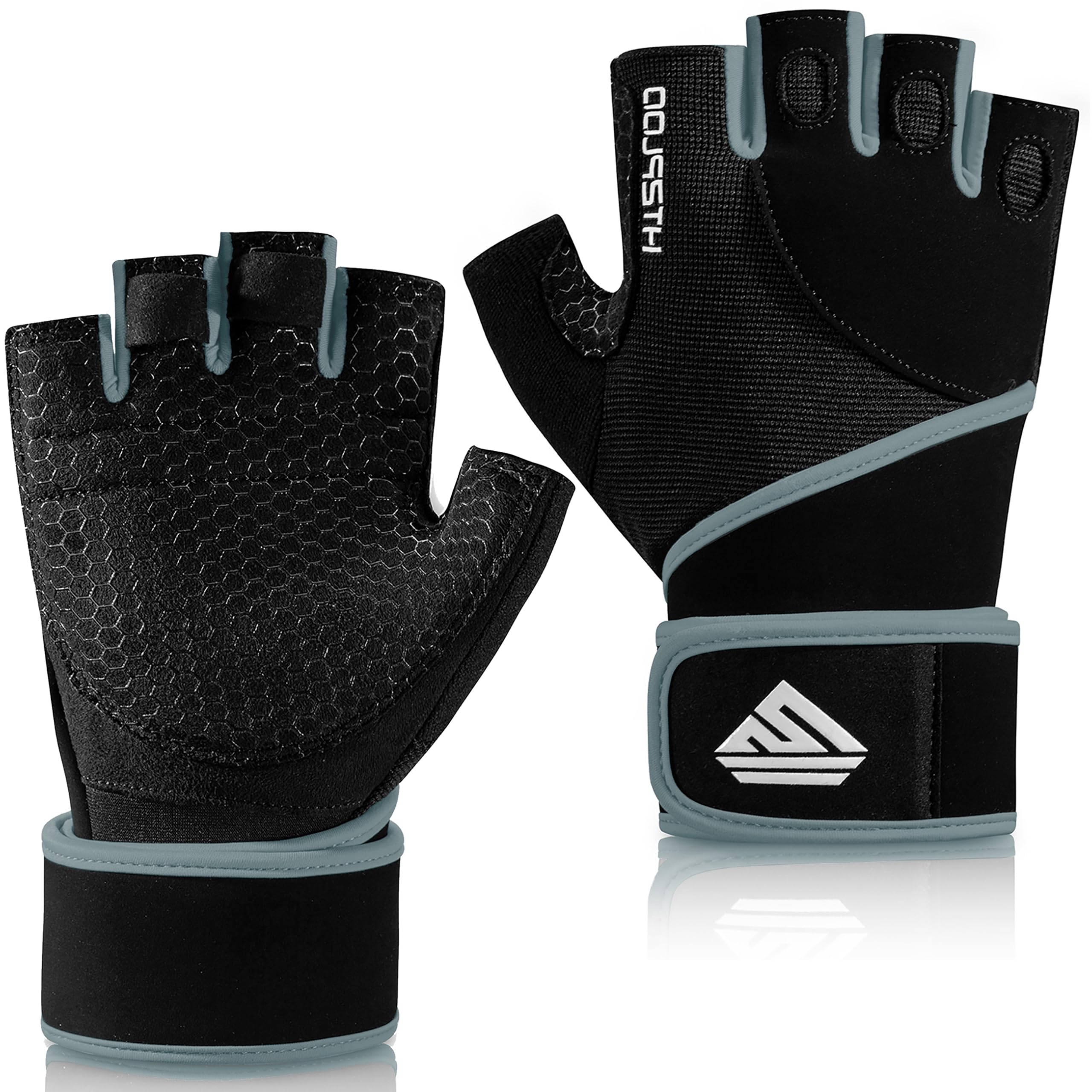 Workout Gloves Gym Gloves Weight Lifting Gloves for Men Women with Full Palm Pad,Strong Wrist Wraps Support,Enhanced Grip,for Fitness,Training,Weightlifting,Exercise
