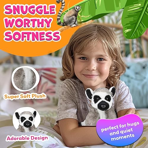 Miniatura 2 de Forest & Twelfth Animal de peluche de 7 a 8 pulgadas, juguete de peluche suave, lindo animal de peluche para niños y niñas, animales de peluche