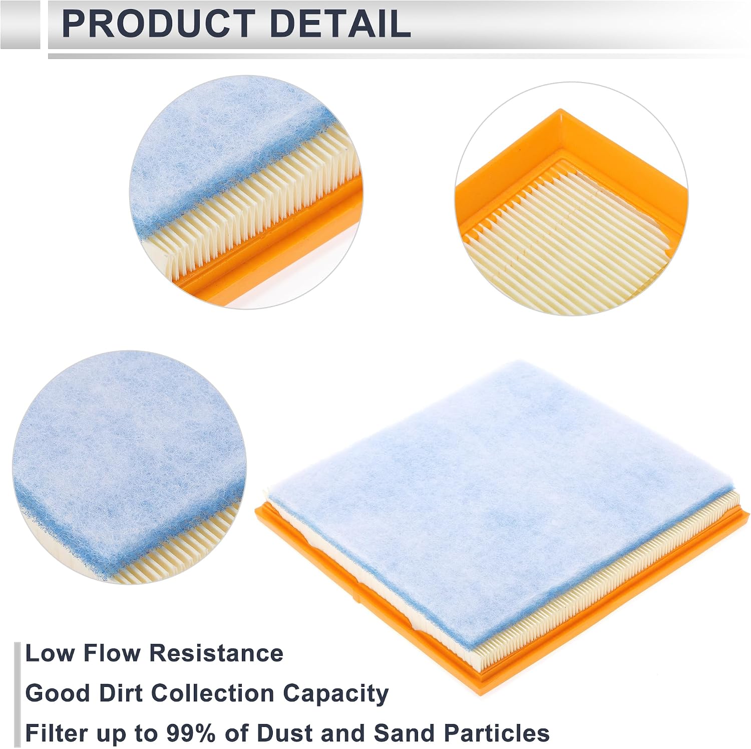 Engine Air Filter for Cadillac SRX 2.8L 3.0L 2010-2016 Long Life Element Filter Air Cleaner No.20897358/15913344 1 Pcs