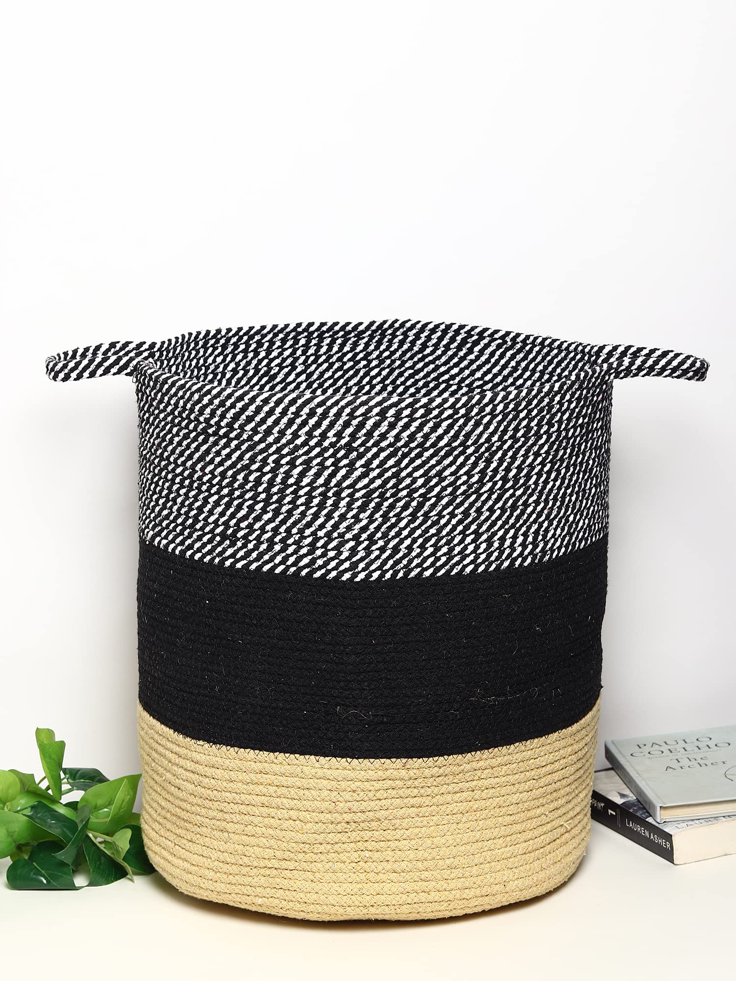 Habere India-All the Cultures Fabricating India Laundry Basket For Baby Clothes Storage|Jute&Rope Basket|Jute Laundry Basket|Laundry Basket(Design 2),40 Centimeters,45 Centimeters, Beige (B09Q3LVXTY) Amazon Price History, Amazon Price Tracker