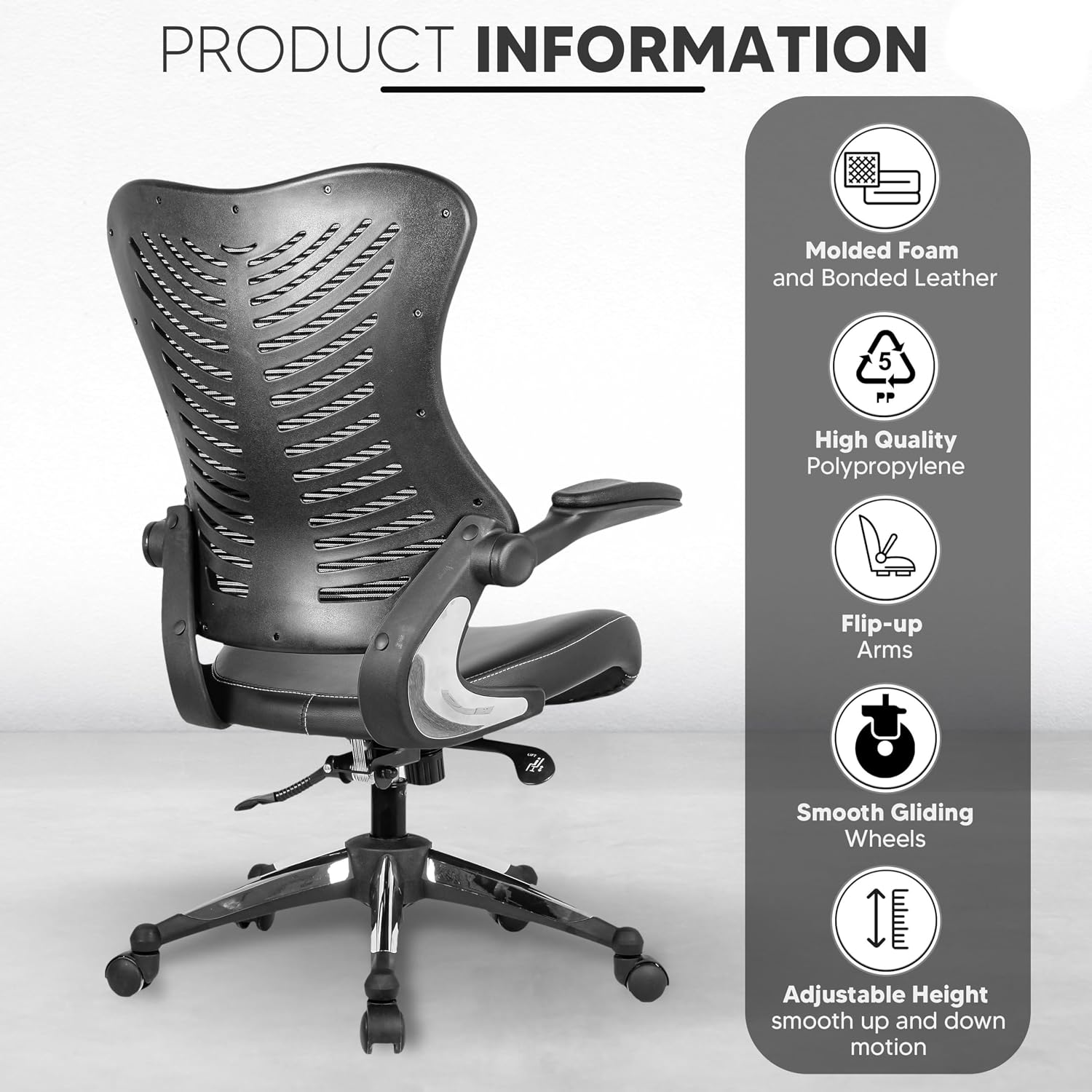 Chair height adjustment lever