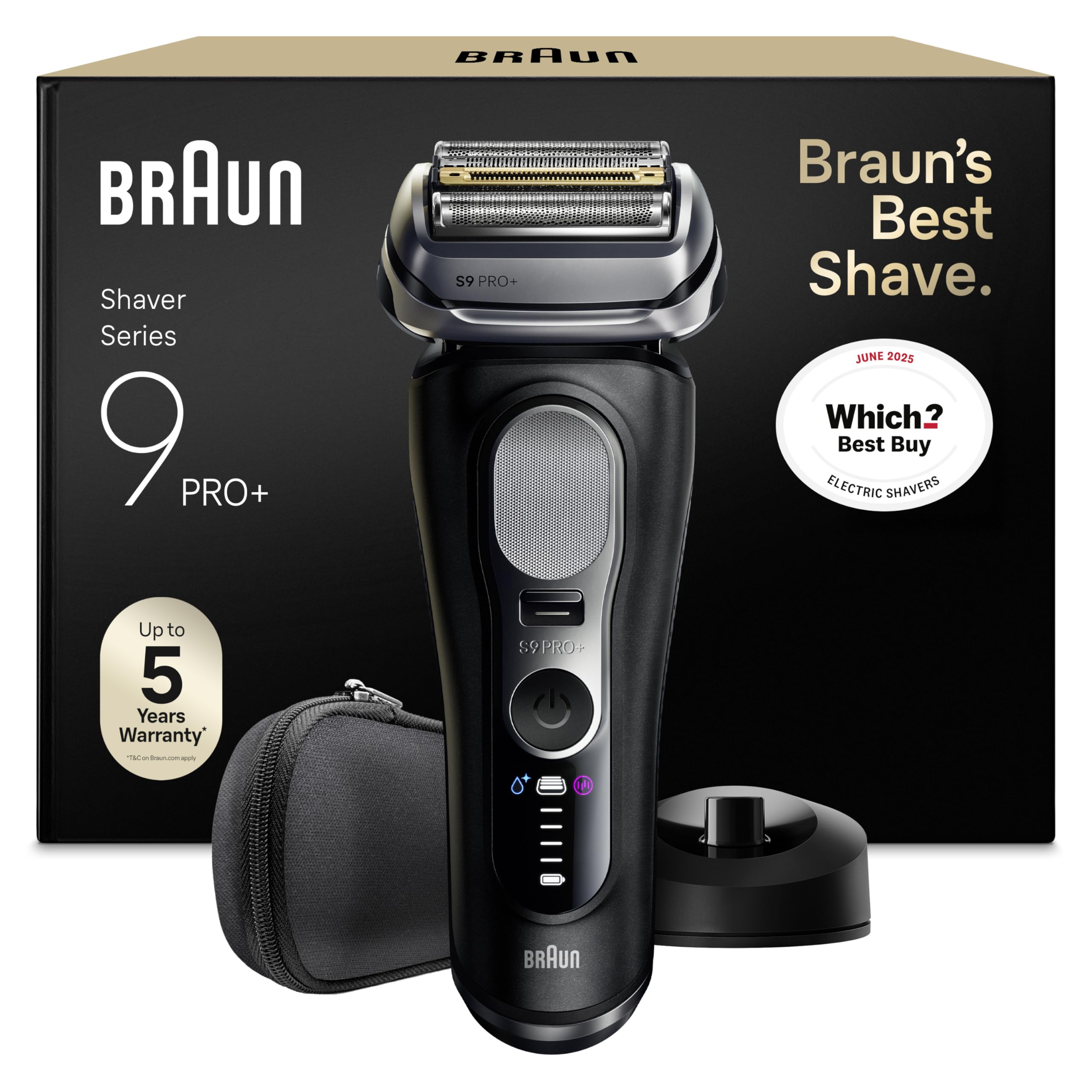 Braun Series 9 PRO+ Electric Shaver, 5 Plus 1 Ultra Thin Precision
