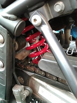 YSS-made Serow 250/Tricker-specific Rear Shock Rear Suspension Red Spring Preload Adjustment & Rebound Adjuster MZ366-320TR