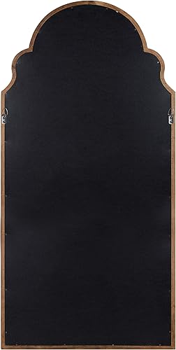 Miniatura 6 de Kate and Laurel Hogan - Espejo de pared arqueado con marco de madera, 24 x 48, marrón rústico, espejo marroquí para pared