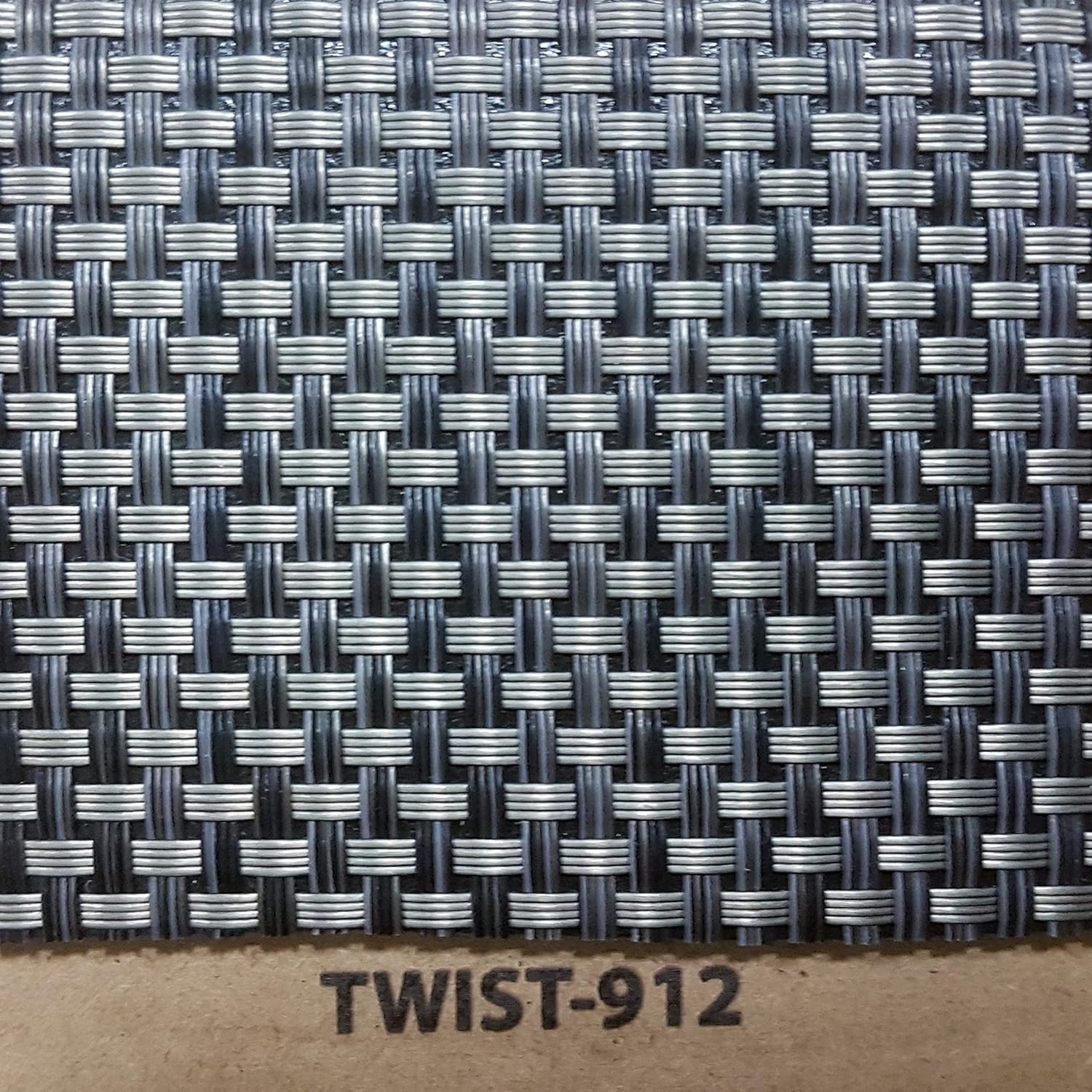 Tadi & Imperio1979 Alfombra de Salón Vinílica Trenzada de Color Gris y Parte Trasera de PVC Terminación Borde de Festón Fino, de Tamaño 170x220, Color Gris (TWIST-0912)