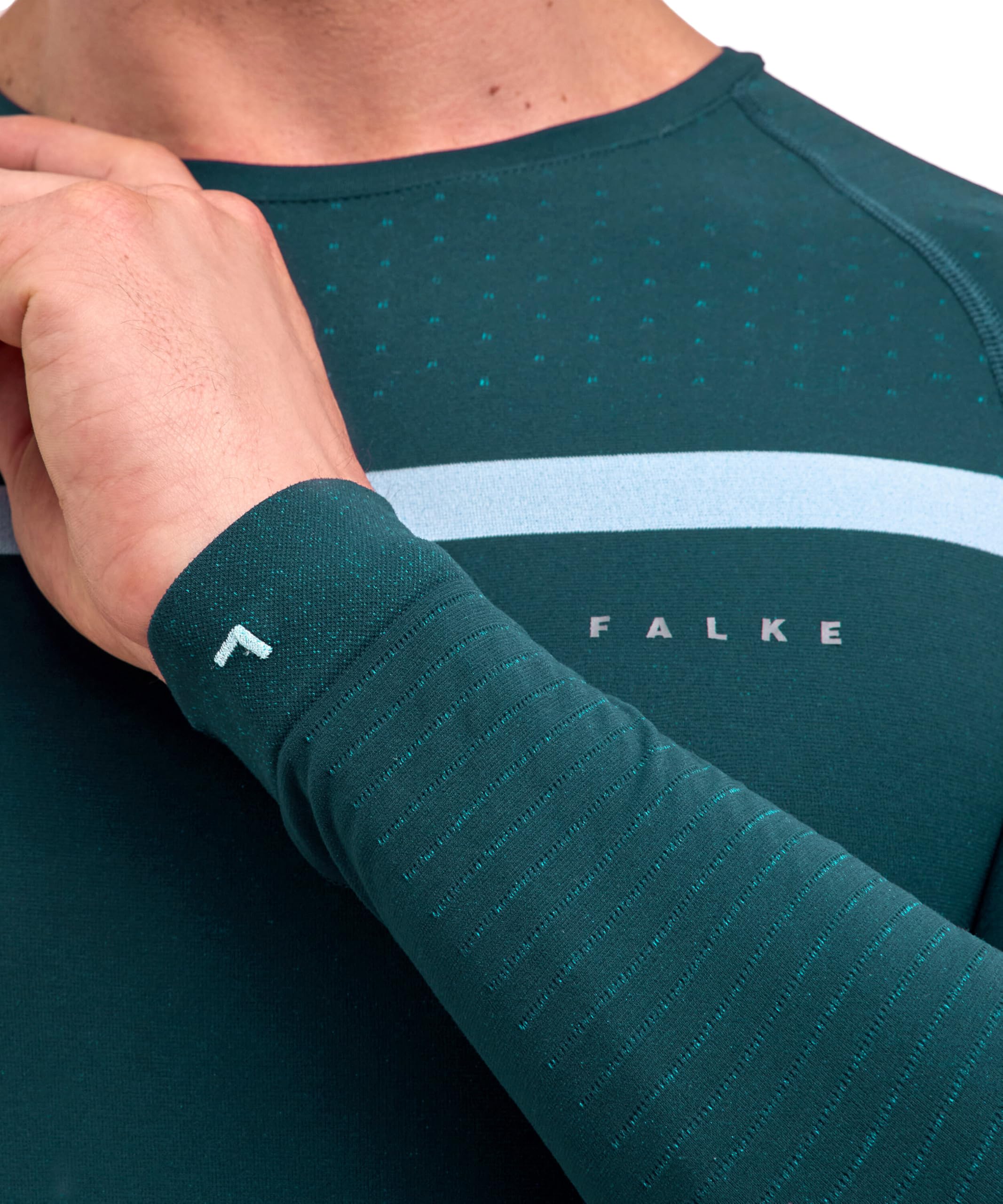 Falke Warm Trend Round Neck M L/S Sh Filo Funzionale Asciugatura Rapida Maglie Termiche Uomo (Pacco da 1)