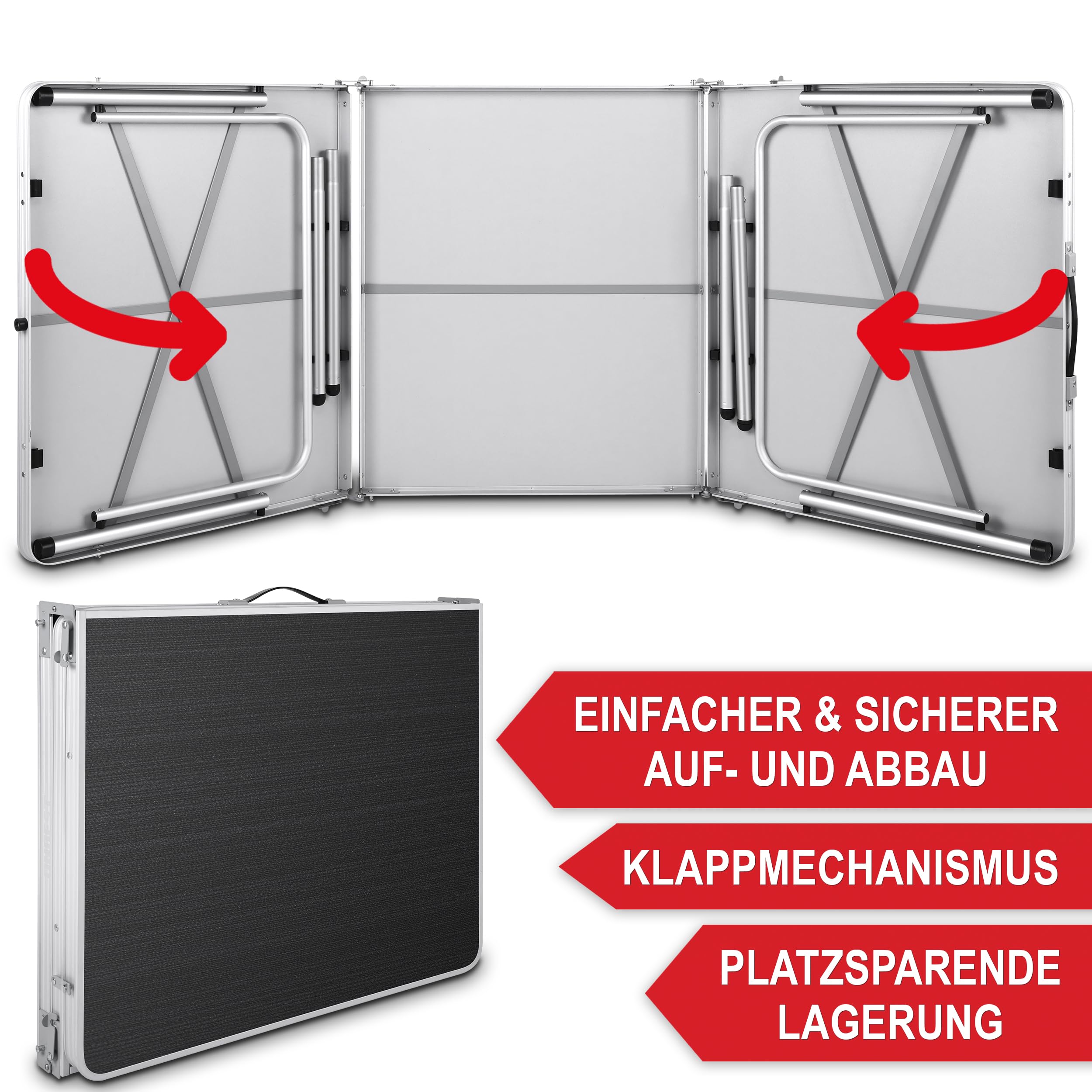 Onbest Klapptisch 3-teilig – Gartentisch klappbar für 6 Personen