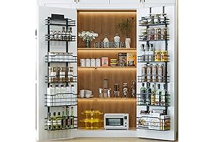 Over the Door Pantry Organizer with Screw-Mounted Option