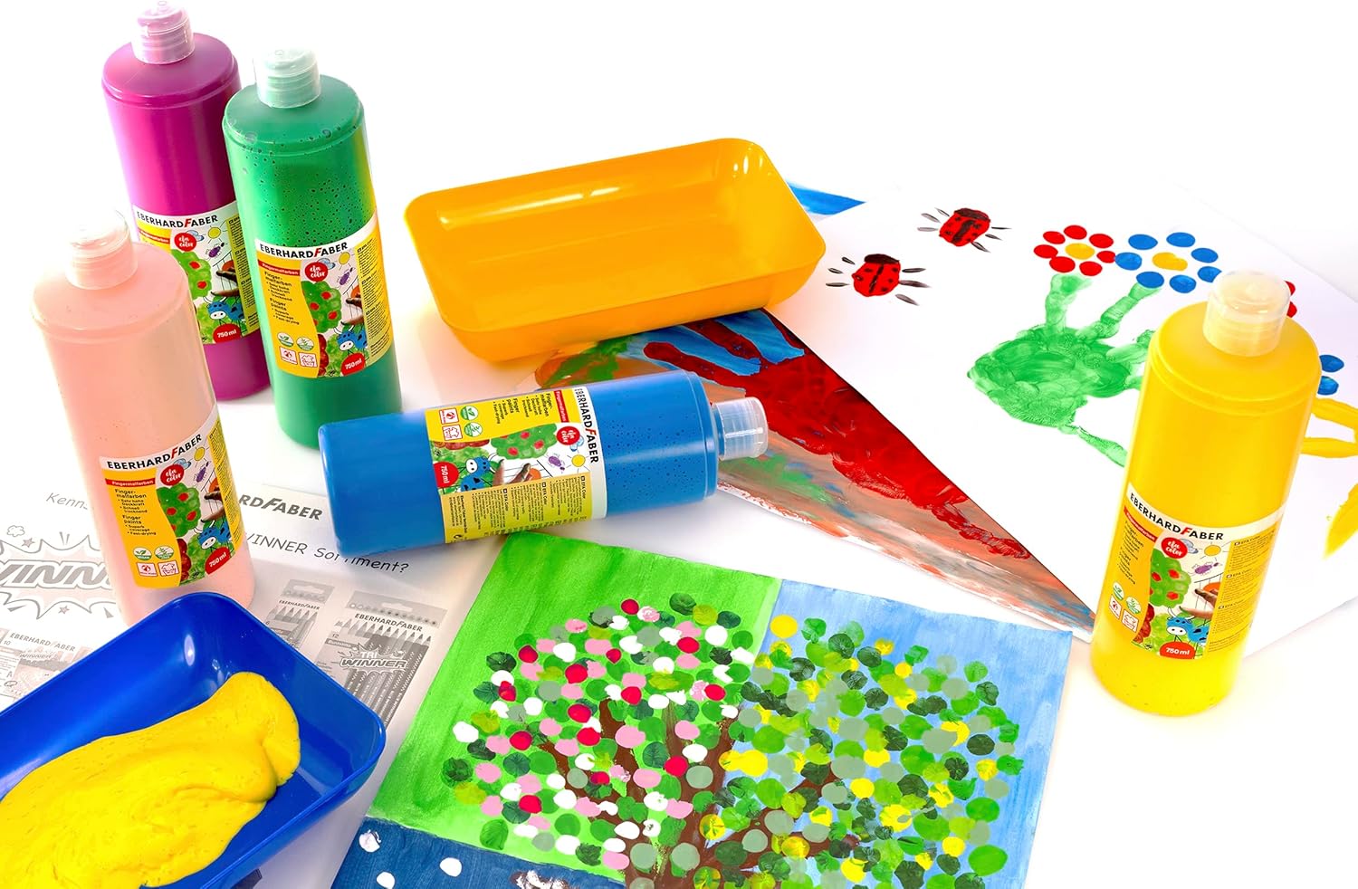 Eberhard Faber 578901 Finger Paint in Bottle 750 ml White