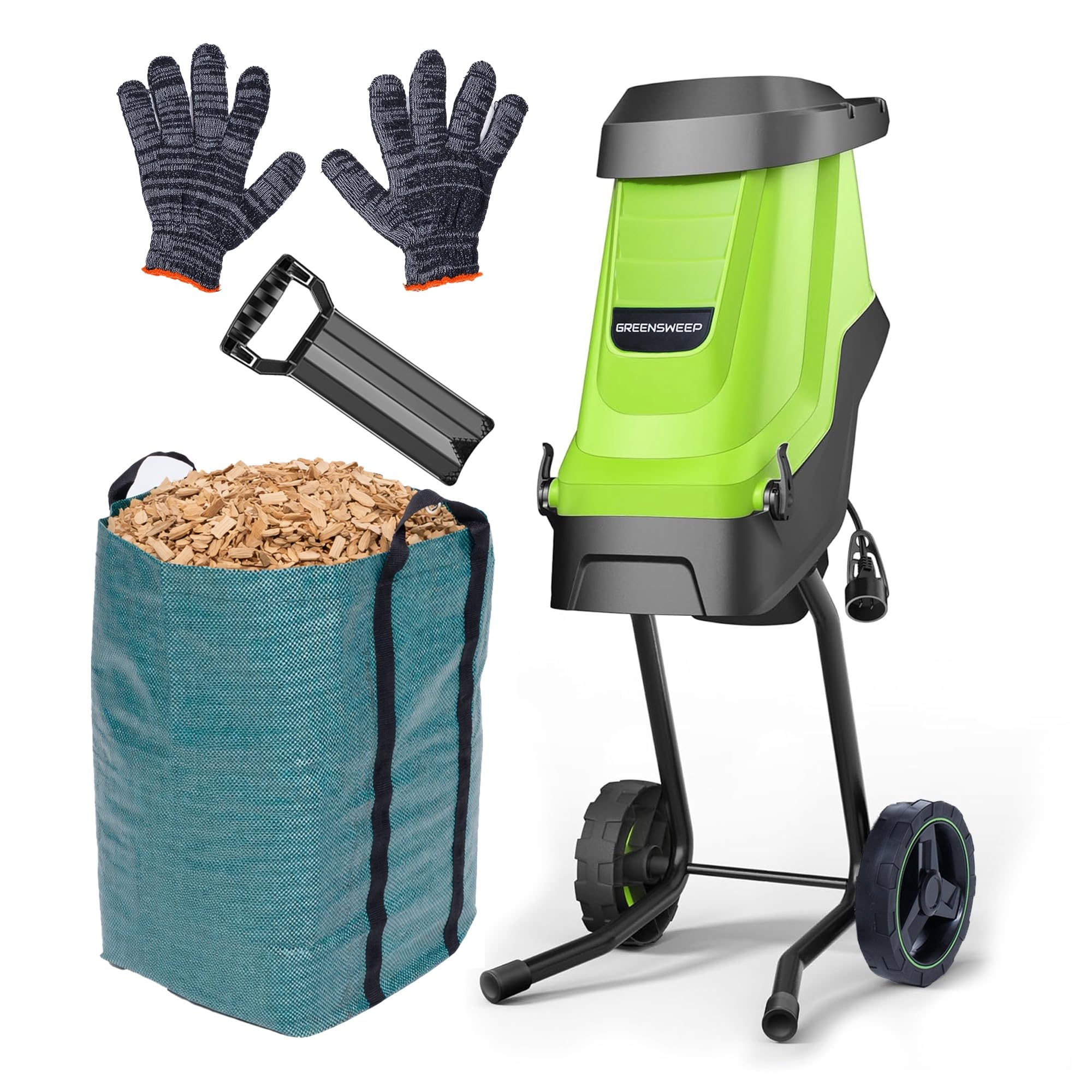 Amazon.com : GreenSweep Electric Wood Chipper & Mulcher – 15A