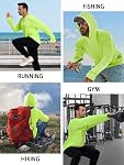 1 or 3 Pack Men's UPF 50+ Fishing Shirts Long Sleeve UV Sun Protection Hoodie Hiking Rash Guard Fishing Outdoor Running