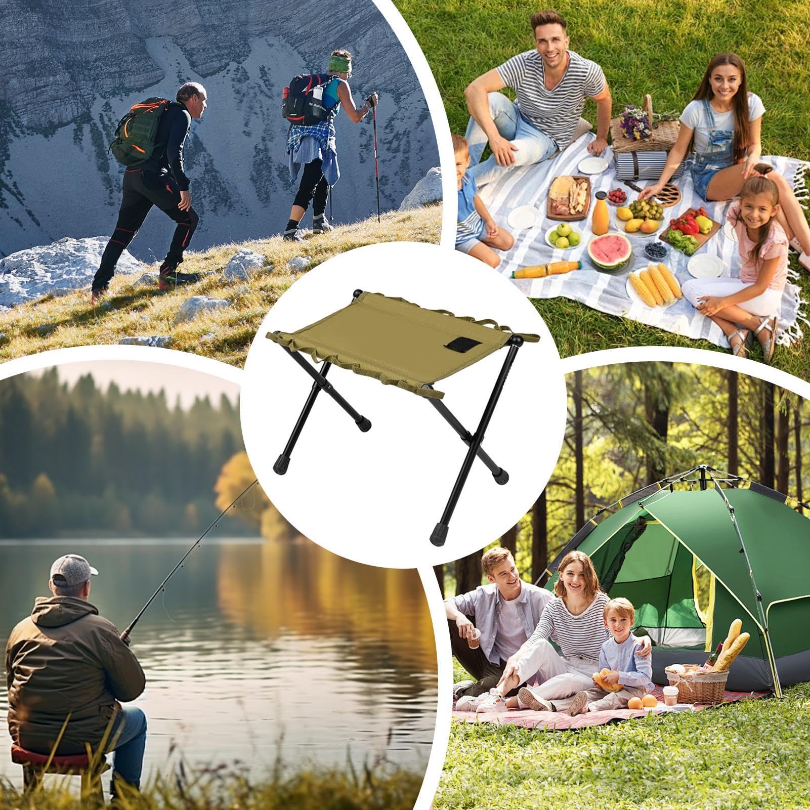 Sgabello da campeggio leggero – Sgabello portatile in lega di alluminio per esterni, mobile leggero per donne e uomini, soluzione per, spiaggia, viaggi | Esterno Leggero Portatile Pieghevole Per Esterno Donne Uomini Fidanzato Viaggio Pesca Picnic