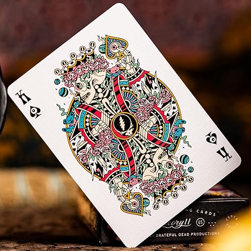 Miniatura 7 de theory11 Baraja prémium de cartas Grateful Dead con ilustraciones icónicas temáticas de bandas